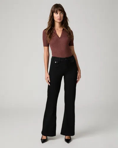 Paige Leenah 32 Inch Wide Leg Jean In Black