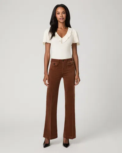 Paige Mini Patch Pockets Leenah Corduroy Pants 32 Maple Brown