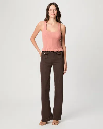 Paige Leenah 32 Inch Wide Leg Jean In Rich Chocolate
