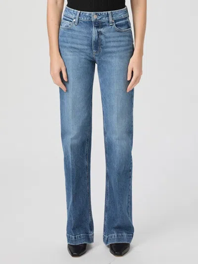 Paige Leenah High Rise Straight Jeans In Wings
