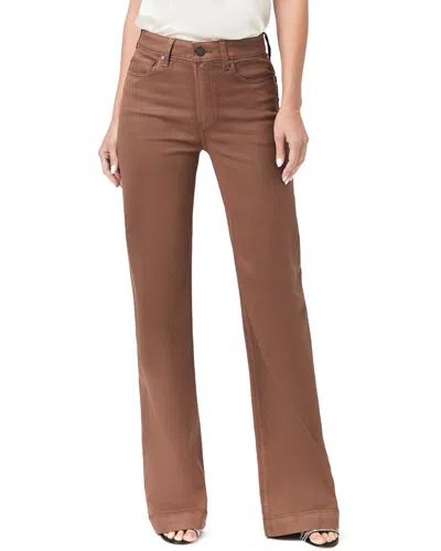 Paige Leenah Cognac Luxe Coating Jean In Brown