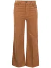 Paige Leenah Corduroy Cropped Trousers In Brown