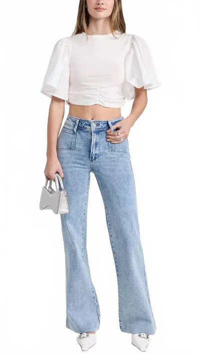 Paige Leenah Flare Jeans In Alivia In Blue