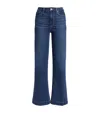 Paige Collette High Rise Cropped Flared Jeans In Shipwreck In Black
