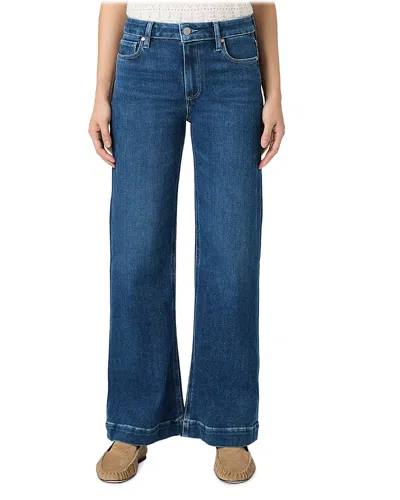 Paige Leenah High Rise Petite Wide Leg Jean In Venetian Breeze In Multi