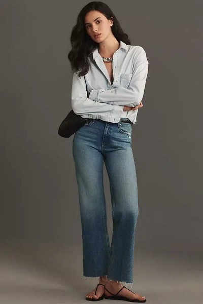 Paige Leenah High-rise Wide-leg Jeans In Blue
