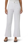 Paige Leenah High Waist Ankle Wide Leg Jeans In Crisp White