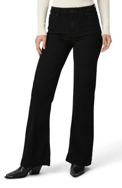 Paige Leenah High Waist Wide Leg Jeans In Black