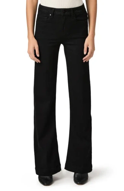 Paige Leenah High Waist Wide Leg Jeans In Black
