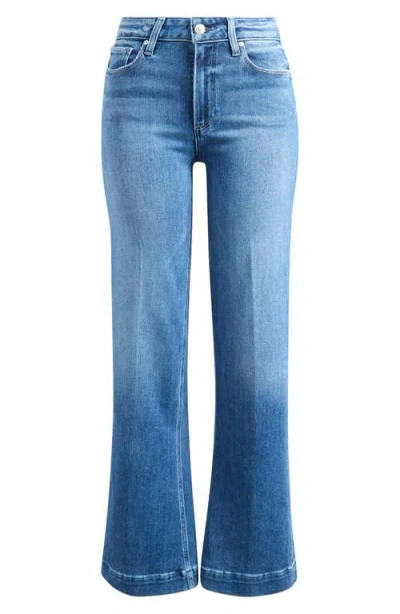 Paige Leenah High Waist Wide Leg Jeans In Blue