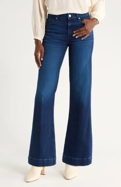 Paige Leenah High Waist Wide Leg Jeans In Blue