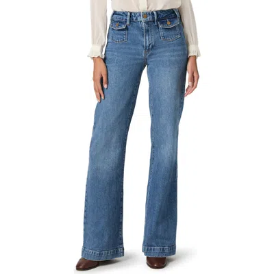 Paige Leenah High Waist Wide Leg Jeans In Blue