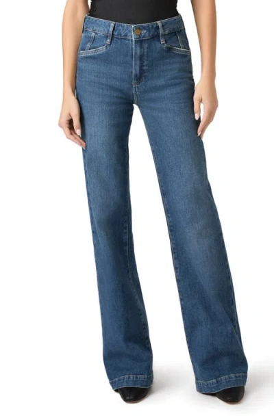 Paige Leenah High Waist Wide Leg Jeans In Blue