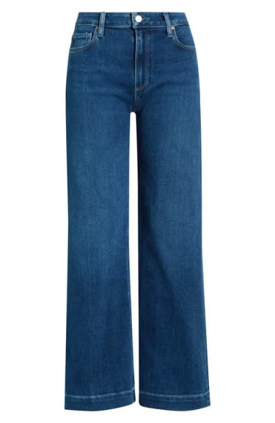 Paige Leenah High Waist Wide Leg Jeans In Blue