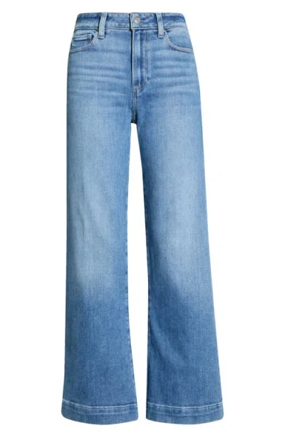 Paige Leenah High Waist Wide Leg Jeans In Blue
