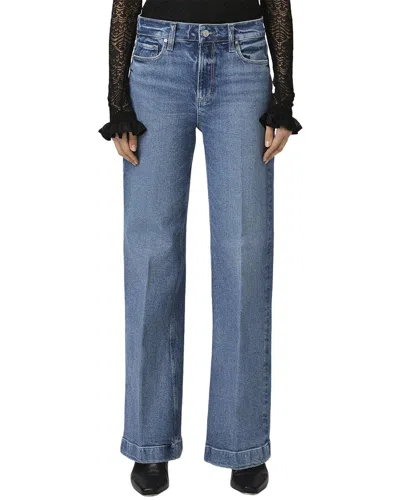 Paige Leenah Jam Session Mid Rise Trouser Leg Jean In Blue