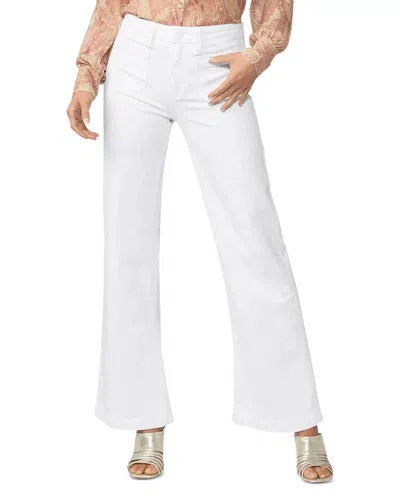 Paige Leenah Jeans Women's White Denim High Rise Wide Leg Zip Fly Gbo1375