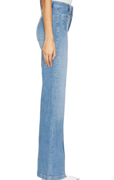 Paige Leenah Patch Pockets Jeans In Adley In Blue