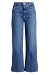 Paige Leenah Raw Hem High Waist Ankle Wide Leg Jeans In Moonchild