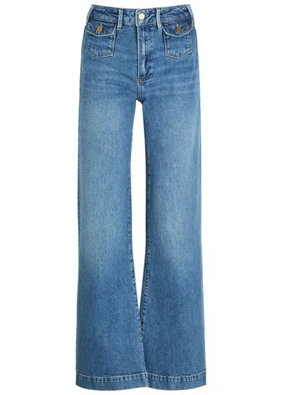 Paige Leenah Relaxed Bootcut Jeans In Blue