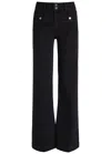 Paige Leenah Slim Wide-leg Jeans In Black