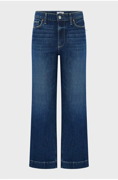 Paige Leenah Wide Ankle Jean In Narrative In Blue