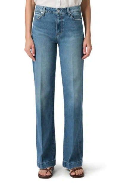Paige Leenah Wide Leg Jeans In Blue