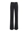 Paige Leenah Slim Wide-leg Jeans In Black