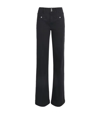 Paige Leenah Wide-leg Jeans In Black