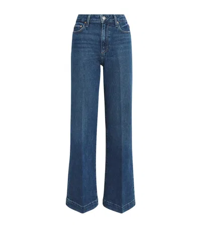 Paige Leenah Wide-leg Jeans In Blue