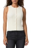 Paige Leira Button Front Sweater Tank In White