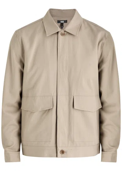 Paige Lennon Twill Jacket In Beige