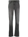 Paige Lennox Low-rise Skinny Jeans In Grey