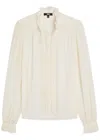 Paige Leya Ruffled Silk-georgette Blouse In Neutral