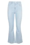 Paige Light Blue Boot Cut Jeans In Blue