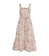 Paige Fiori Floral-print Linen-blend Midi Dress In White