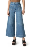 Paige Lola Wide-leg Jeans With Seamed Patch Pockets