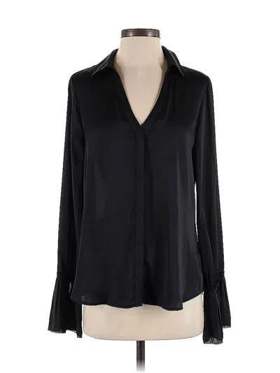 Pre-owned Paige Long Sleeve Blouse In Black