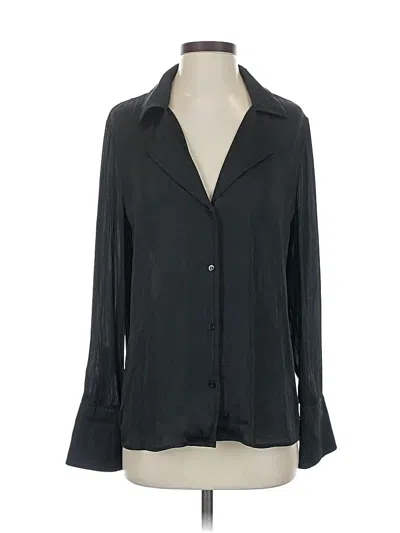 Pre-owned Paige Long Sleeve Blouse In Black