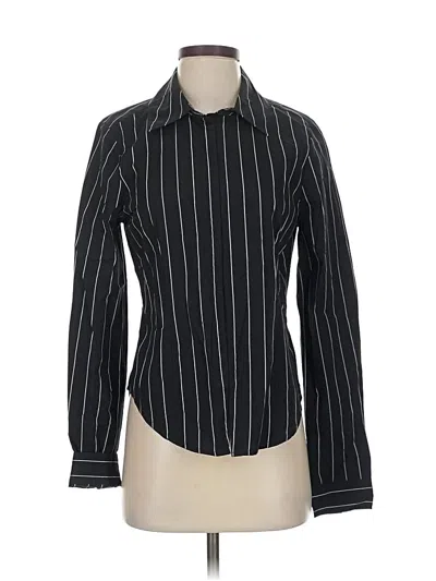 Pre-owned Paige Long Sleeve Blouse In Black
