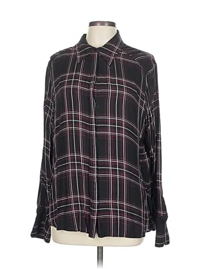 Pre-owned Paige Long Sleeve Blouse In Black