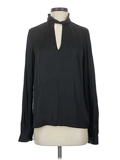 Pre-owned Paige Long Sleeve Blouse In Black