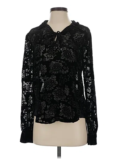 Pre-owned Paige Long Sleeve Blouse In Black
