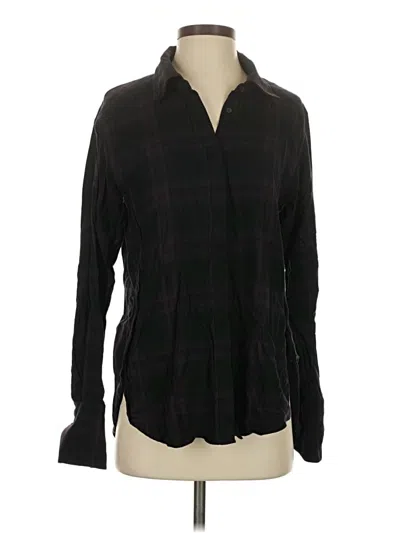 Pre-owned Paige Long Sleeve Blouse In Black
