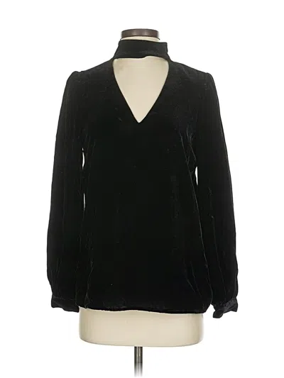 Pre-owned Paige Long Sleeve Blouse In Black