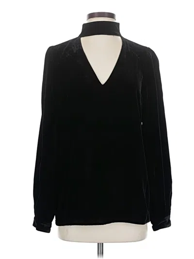 Pre-owned Paige Long Sleeve Blouse In Black