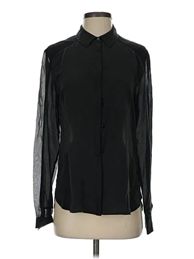 Pre-owned Paige Long Sleeve Blouse In Black