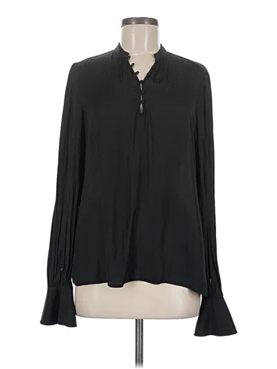 Pre-owned Paige Long Sleeve Blouse In Black