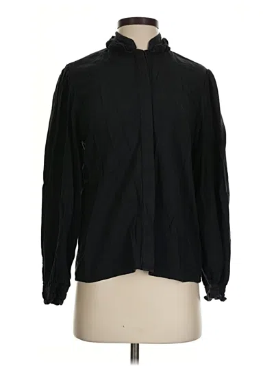 Pre-owned Paige Long Sleeve Blouse In Black