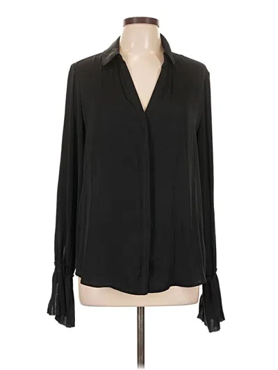 Pre-owned Paige Long Sleeve Blouse In Black